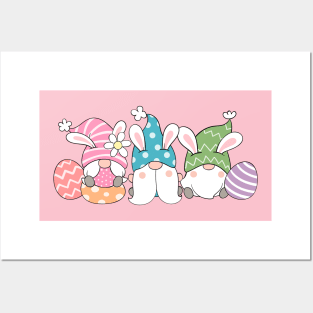 Cute Easter Gnome Posters and Art